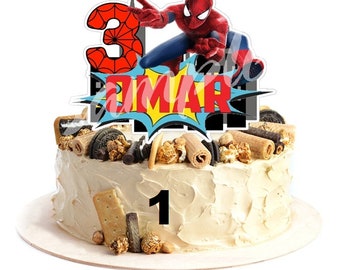 Spiderman Cake Topper Etsy