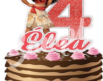 Moana Cake Topper Etsy