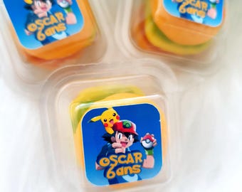 Personalized mini burger candy, theme of your choice, children's birthday, personalized candy