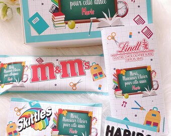 Box gourmande personnalisée fin d'année, coffret cadeau fin d'année, box cadeau maitresse, maitre, atsem, nounou, idée cadeau fin d'année