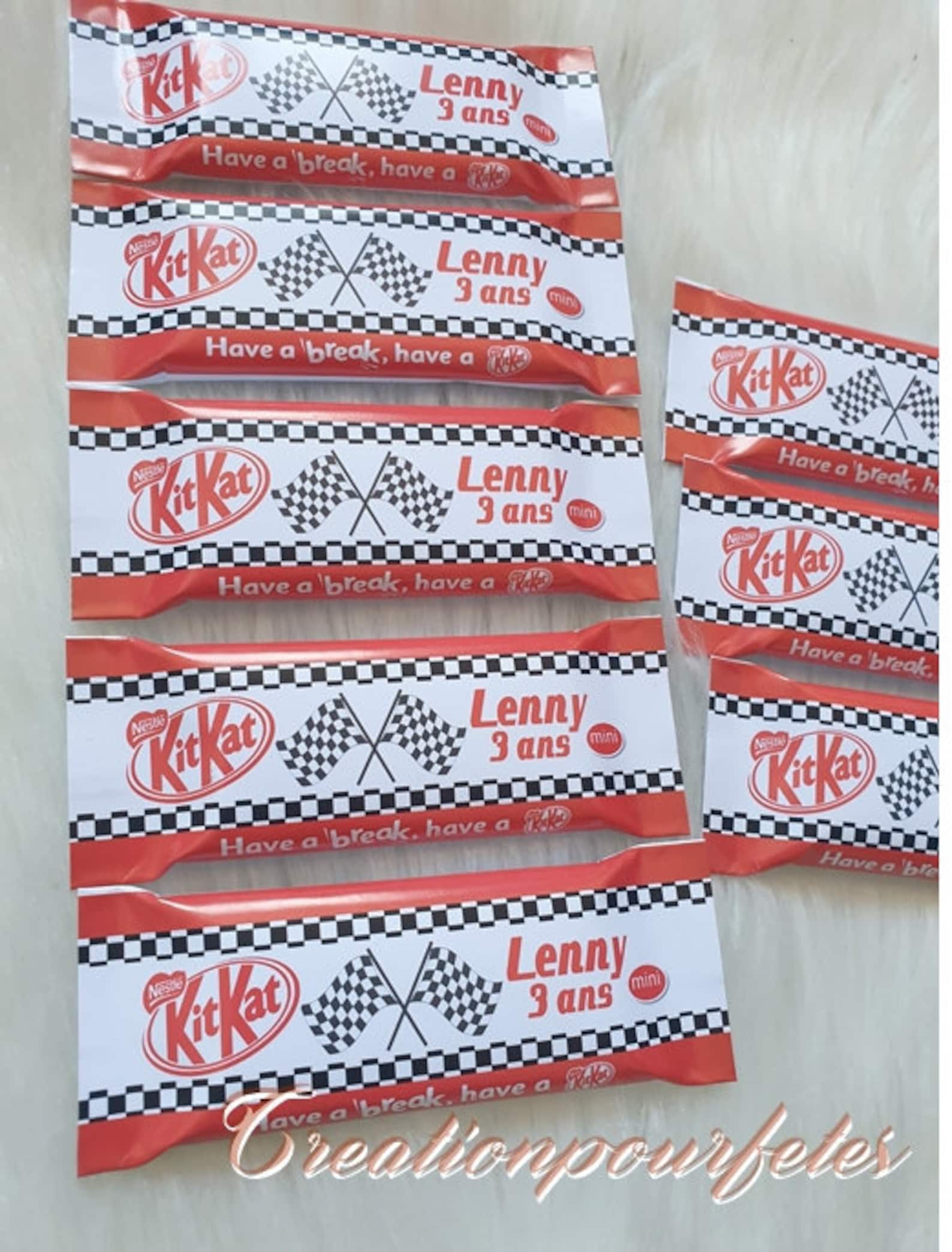 Mini Kit Kat personnalisé thème au choix anniversaire Etsy France