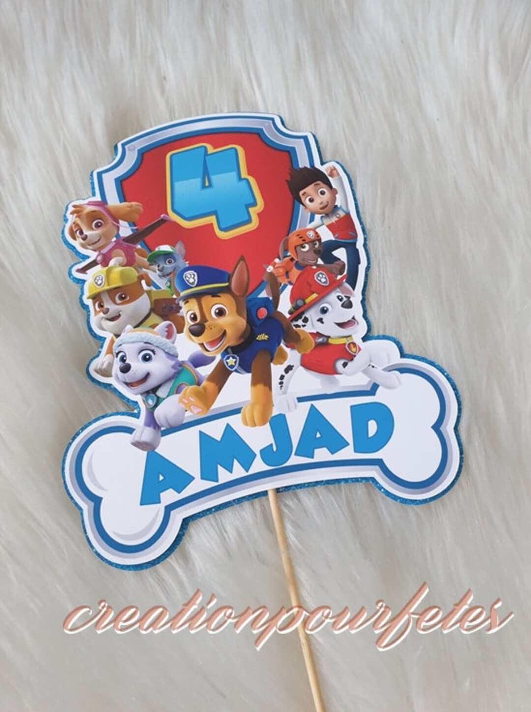 Décoration gâteaucake topper pat patrouille personnalisé Etsy France