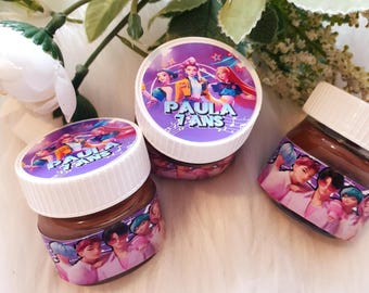 personalized mini Nutella jar, children's birthday, wedding, baby shower Personalized confectionery, personalized candies