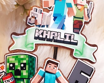Cake decoration, personalized cake topper for a child's birthday party with a theme of your choice