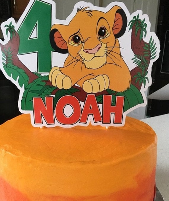 Buy Decoration Cake Cake Topper King Lion Personalized Birthday Online in  India - Etsy