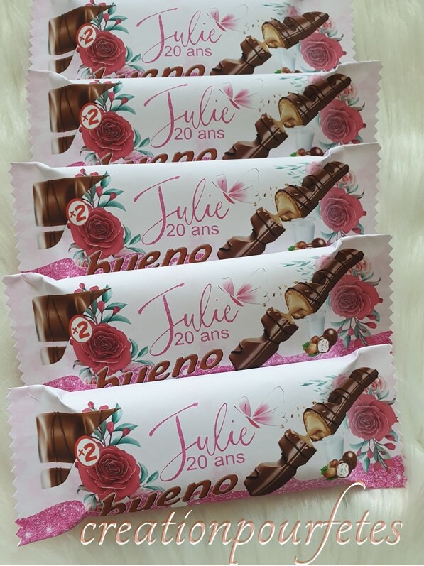 Kinder Bueno Personalized For Birthday Child Baby Shower Etsy Ireland