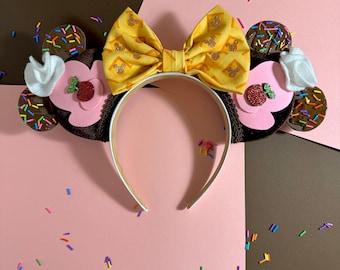 Mickey Chocolate Ice Cream Sprinkles Inspired Disney Mouse Ears Headband Scented