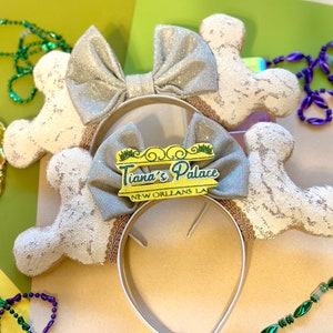 Mickey Shaped Beignets Scented Powdered Sugar Donut Disney Inspired Mouse Ears Headband