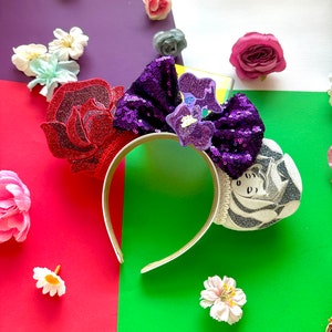 Alice in Wonderland Golden Afternoon Roses Flower Inspired Disney Mouse Ears Headband