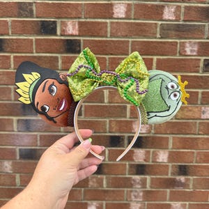 Tiana Naveen Princess and the Frog Movie Dress Inspired Mouse Ears Headband