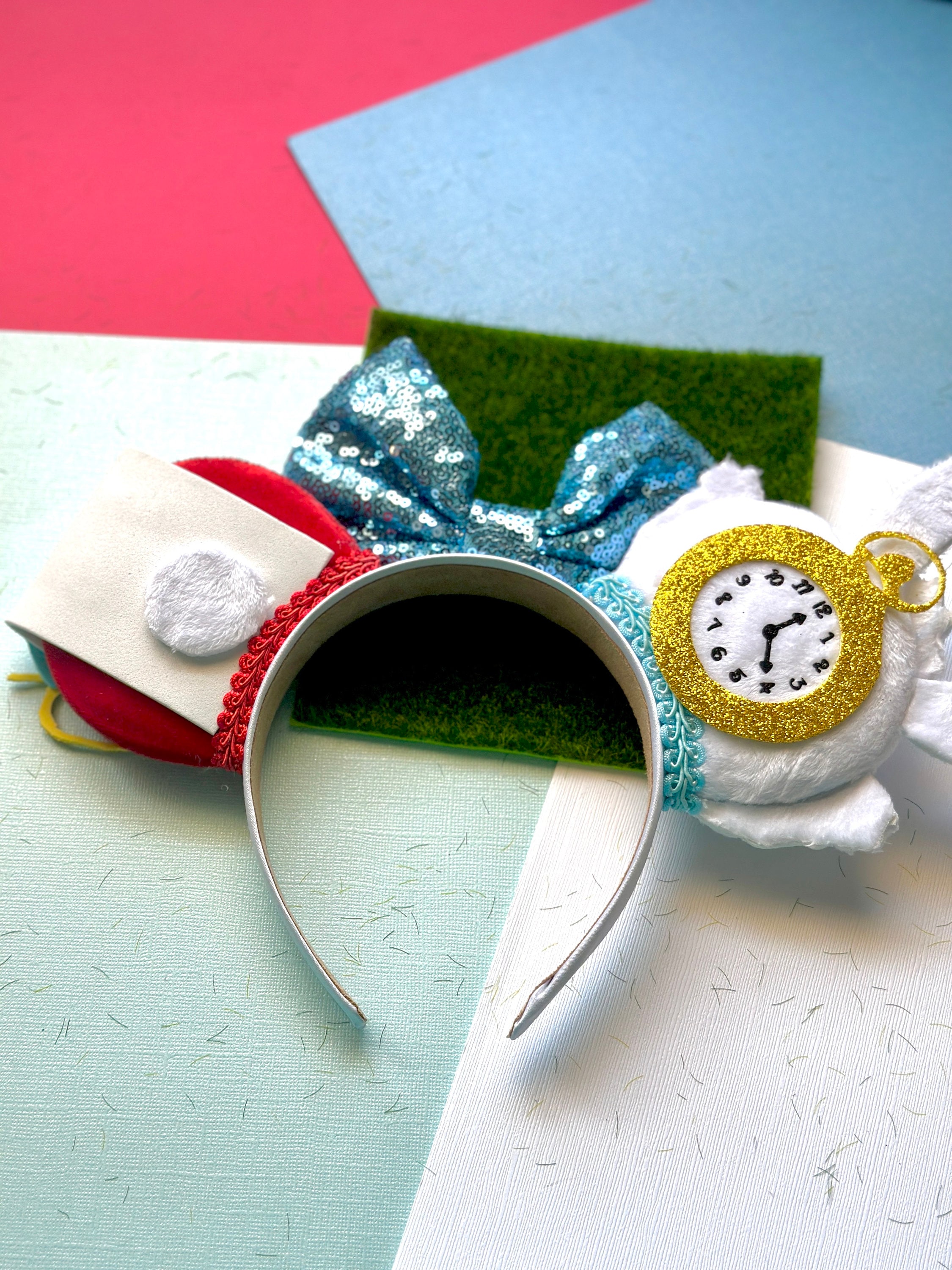 Serre-tête Alice Avec Oreilles De Souris Pailletées – Noir Satiné – EVJF, Fêtes Costumées