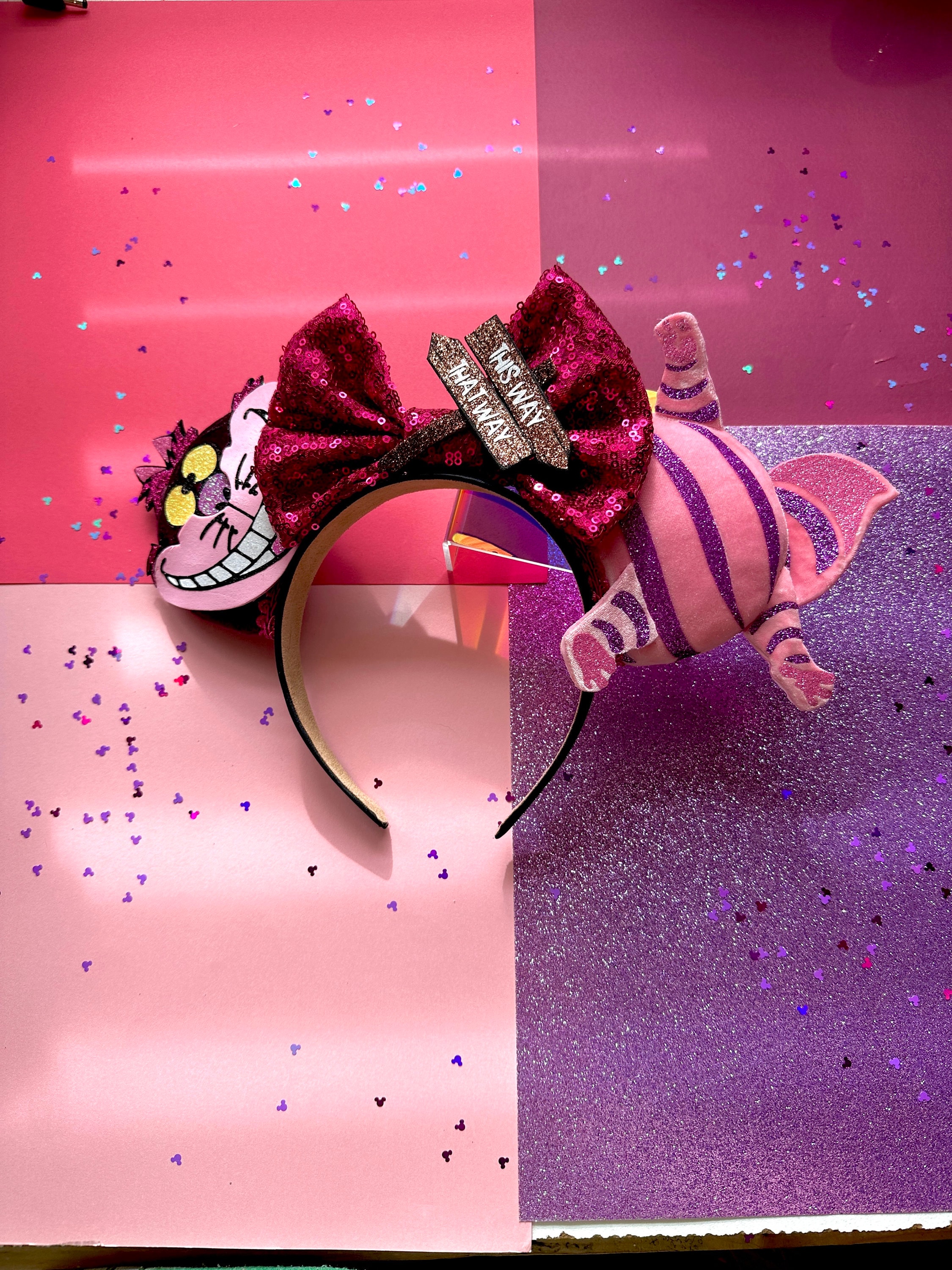 Cheshire Cat This Way That away Smile Mad Wonderland Inspired Disney Mouse Ears Headband