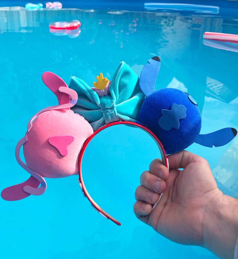Stitch & Angel Lilo Scrump Disney Inspired Mouse Ears Headband Etsy