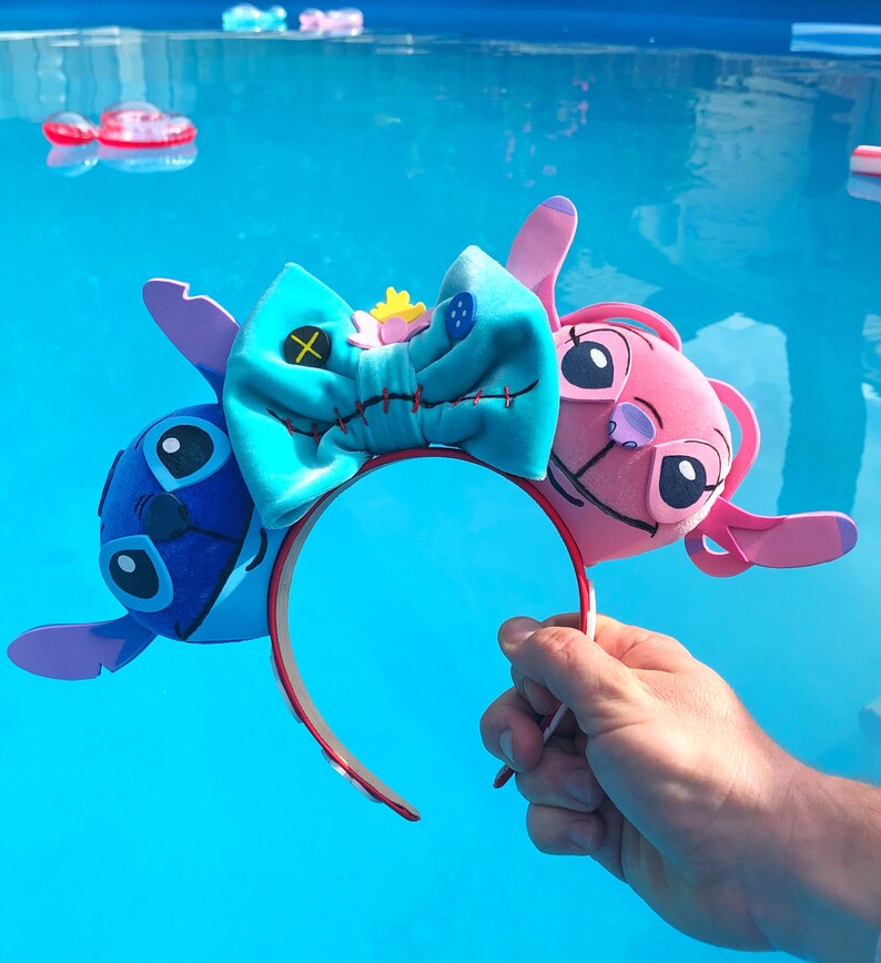 Stitch & Angel Lilo Scrump Disney Inspired Mouse Ears Headband Etsy