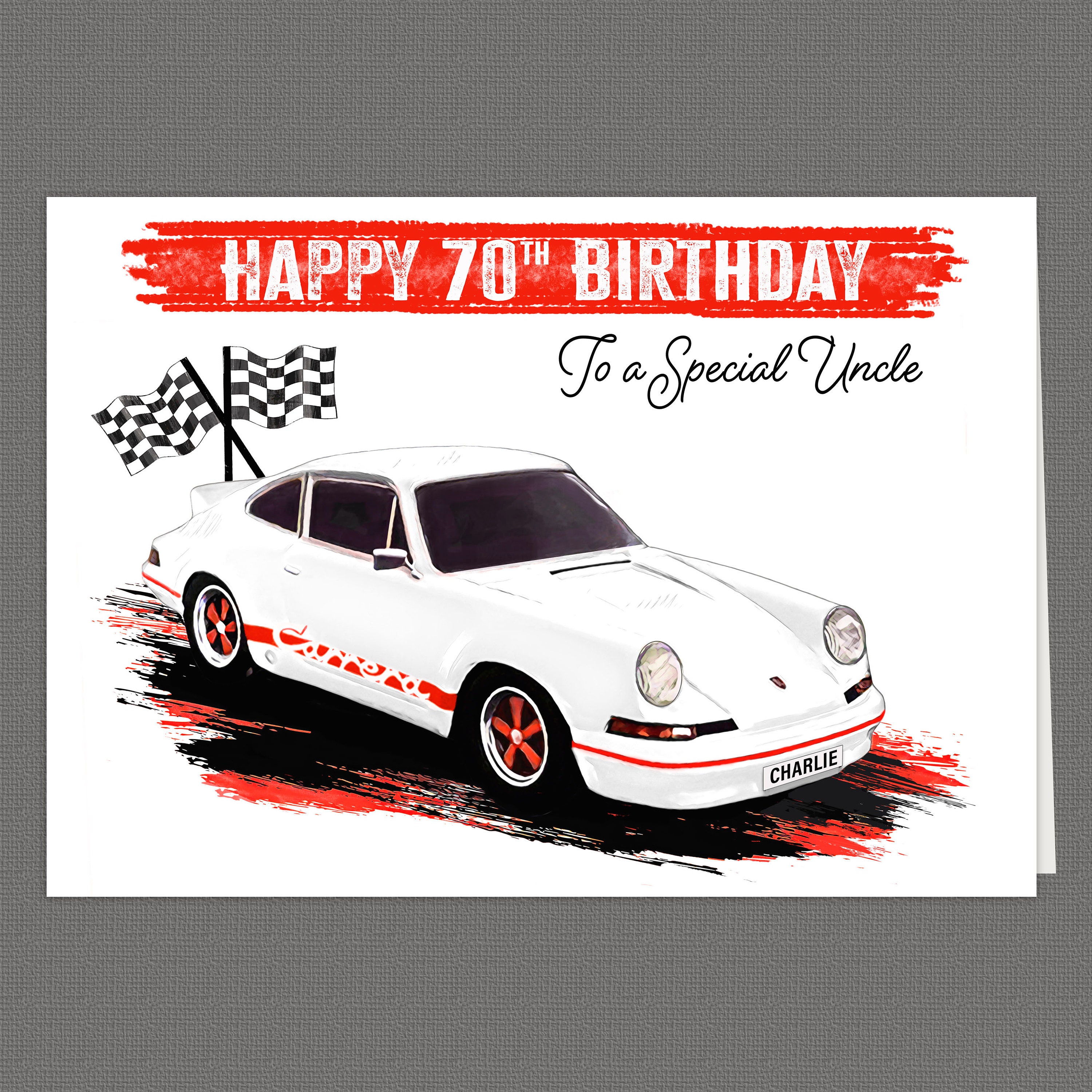 70th Birthday Card: Porsche 911 - Etsy