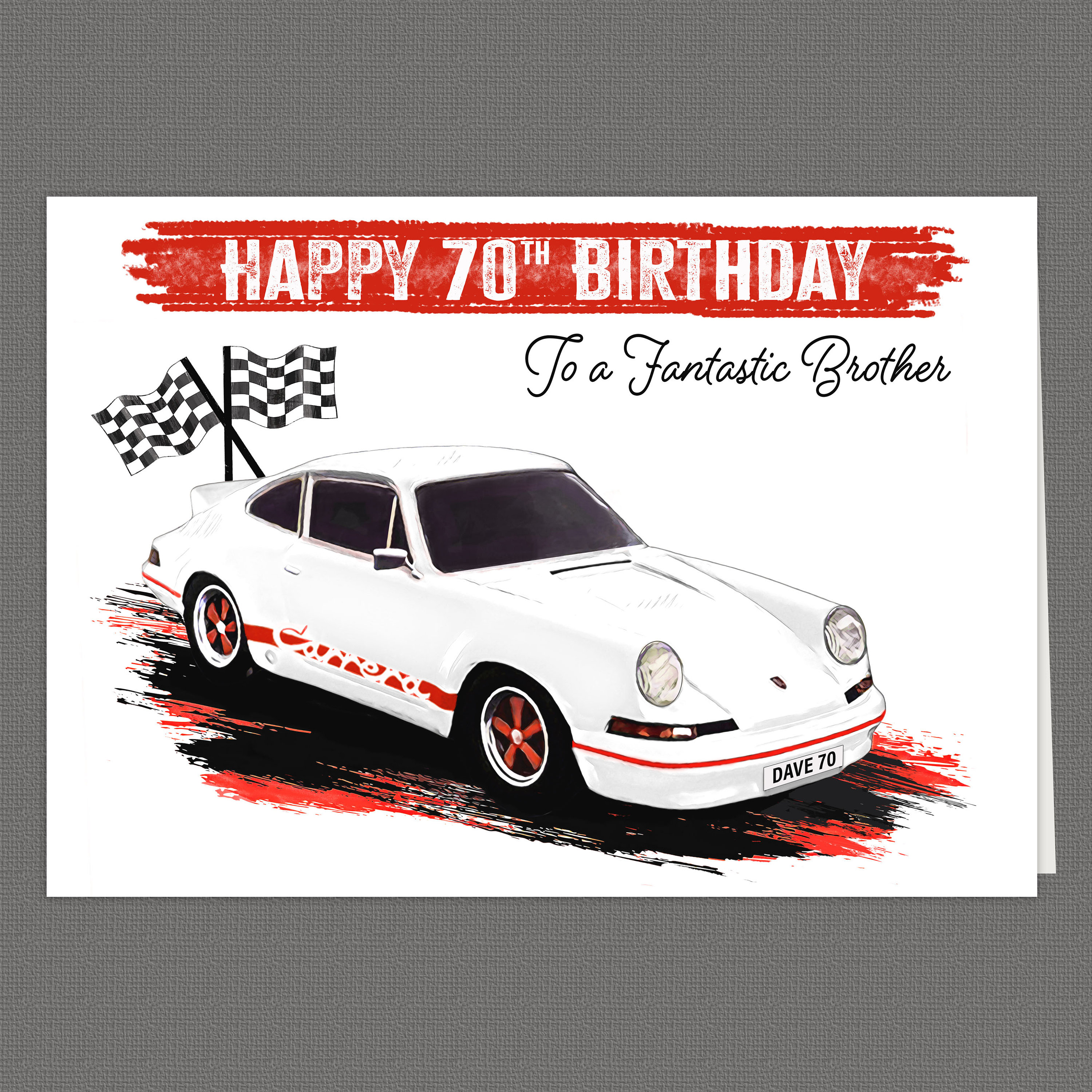 70th Birthday Card: Porsche 911 - Etsy
