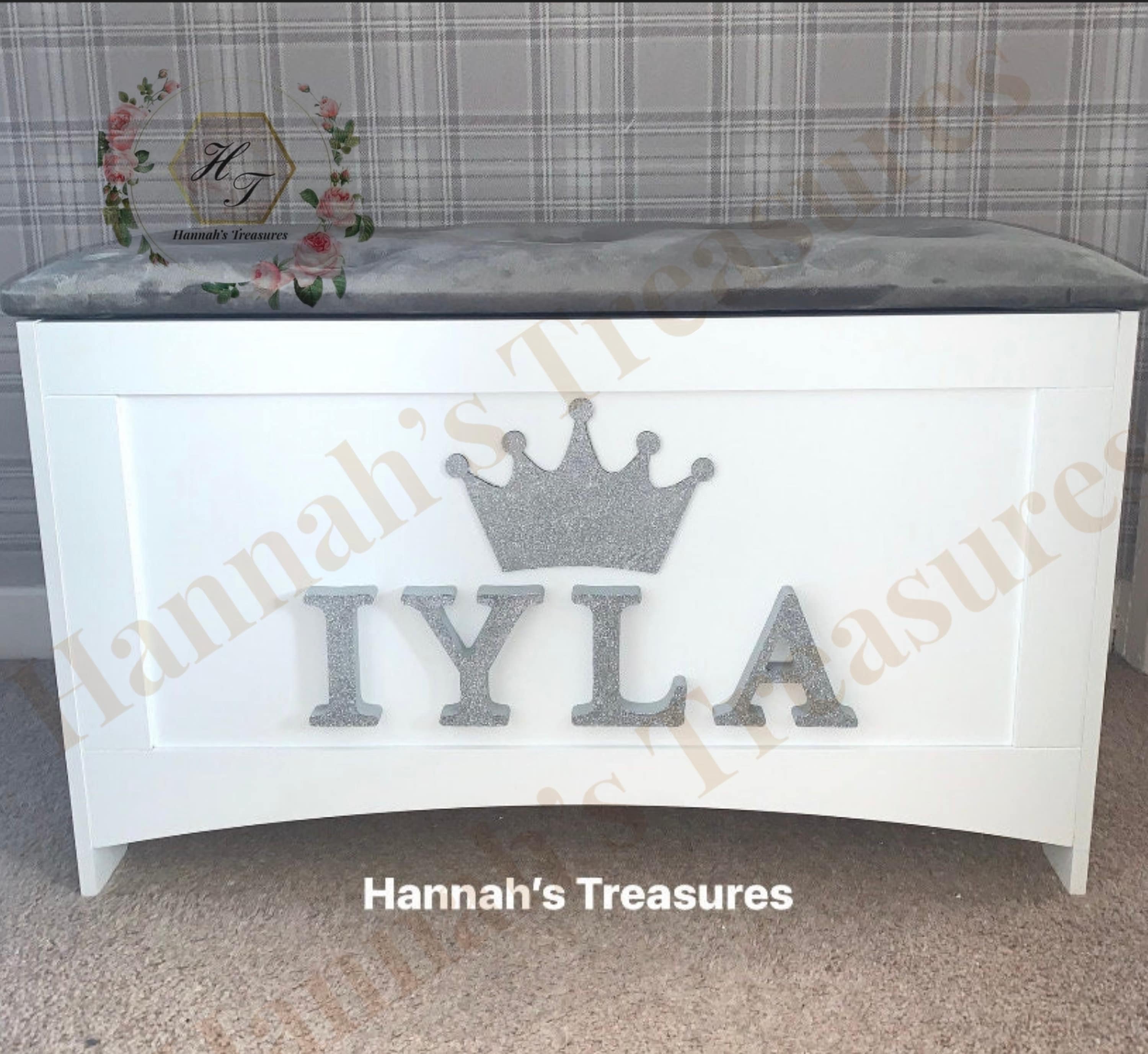 Velvet Personalised Storage Chest Personalised Toy Box Kids Toy