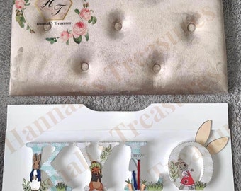 The Lola Toy Box with a Plush velvet cushion lid & buttons. - Hannah’s Treasures