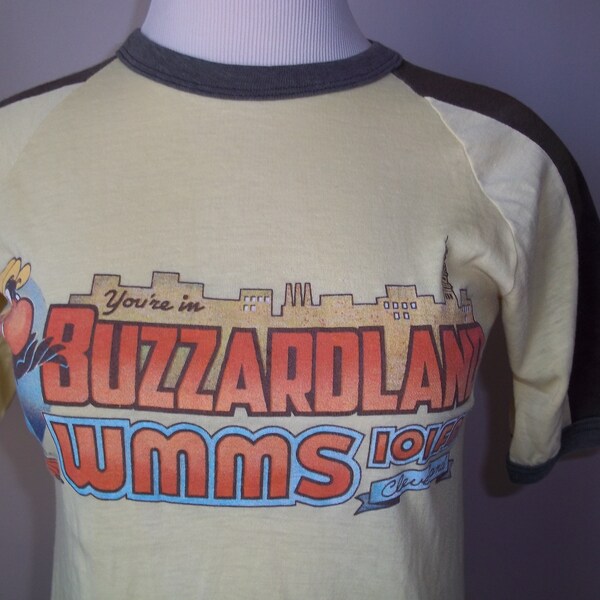 INCREDIBLY RARE 1979 Buzzardland Cleveland WMMS Radio- Cheap Trick Concert T-Shirt-Limited Edition-Dated April 23, 1979- Excellent Condition