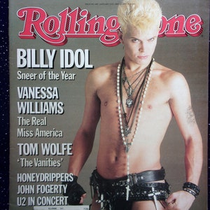 Billy Idol -vintage 80's Rolling Stone Magazine- 1985- Issue