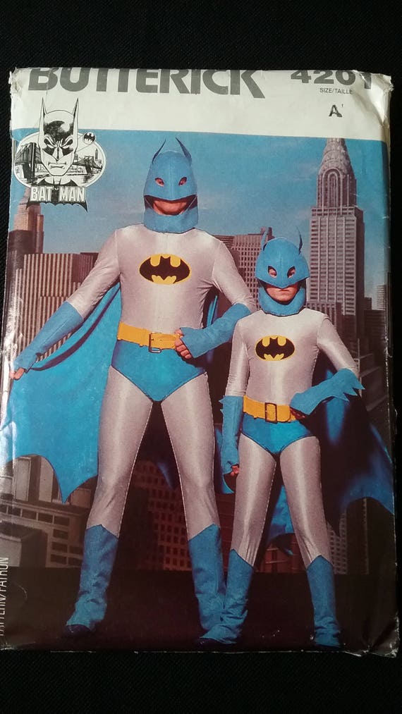 Vintage Batman Costume Sewing Pattern original Batman Adam - Etsy