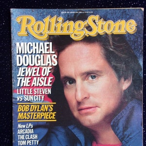 Michael Douglas- Vintage 80&#39;s Rolling Stone Magazine- 1985-Issue#465- Movie Star Memorabilia- Rock N Roll Music Collectible Magazine