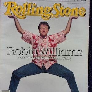 Robin Williams- Vintage 80's Rolling Stone Magazine 1988- Issue 520-Rolling Stone Interview-Collectible Movie Star Memorabilia-No Label