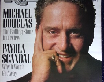 Michael Douglas-RSM Interview- Vintage 80's Rolling Stone Magazine-1988-Issue 517-Movie Star Memorabilia-Collectible-Fan Gift-No Label