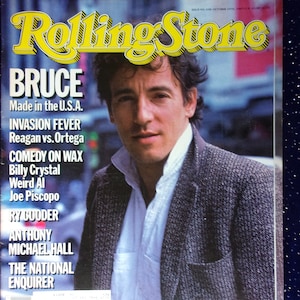 Bruce Springsteen-Vintage 80&#39;s Rolling Stone Magazine-1985 Issue 458-Rock N Roll Memorabilia- Collectible Magazine-Springsteen fan cadeau
