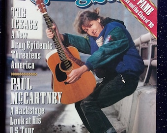 Vintage 1990 Rolling Stone Magazine: Paul McCartney Cover & Hall of Fame Insert- No Label