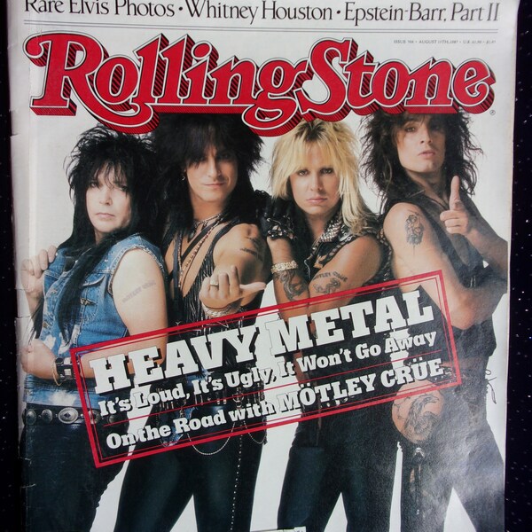 Motley Crue- Vintage 80's Rolling Stone Magazine-1987- Issue 506- Nikki Sixx, Tommy Lee, Vince Neil, Mick Mars-Collectible Music Memorabilia