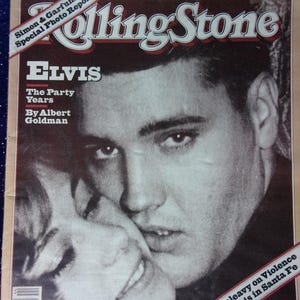 Elvis Presley -Vintage 80er Jahre Rolling Stone Magazin-1981 Ausgabe 355-Rock N Roll Memorabilia-Sammler Musik Magazin-Kein Label-Elvis Fan Geschenk