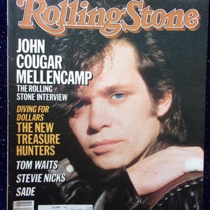 John Cougar Mellencamp-Vintage 80&#39;s Rolling Stone Magazine- 1986- Issue #466-Rock N Roll Memorabilia- Collectible Music Magazine