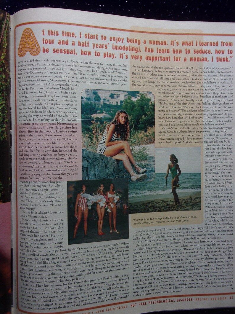 Laetitia Casta - Rolling Stone Magazine - Hot Issue 1998- Mint Condition image 6
