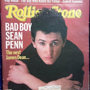 Vintage Rolling Stone Magazine - 1983 Sean Penn Cover - Issue 396