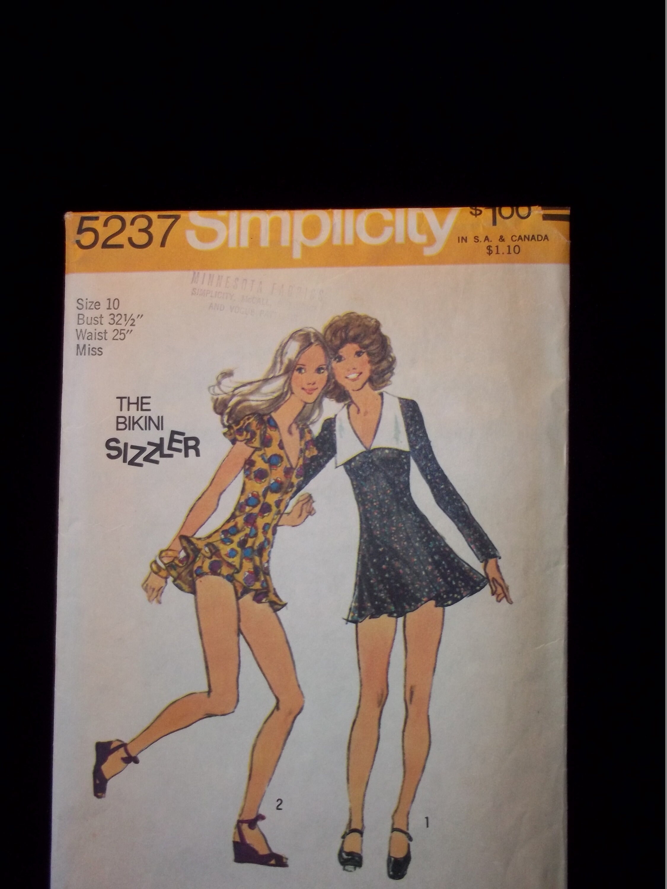 Retro 70's Bikini Sizzler Mini Dress 