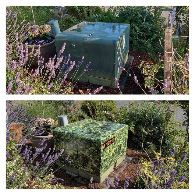 Hide That Utility Box With Our Bush Wrap Etsy