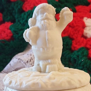 Santa with Lantern porcelain box
