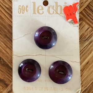 Pretty Purple Vintage Round Buttons