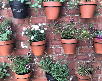 Pot-Ups® - 6 Plant Pot Hanger Rings – Hang pot plants on Walls or Fences - vertical gardens