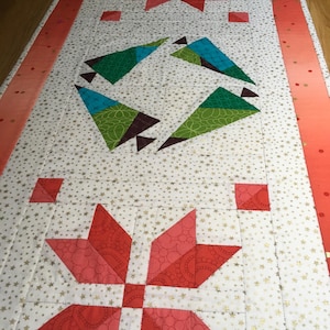 Christmas handmade quilted table runner