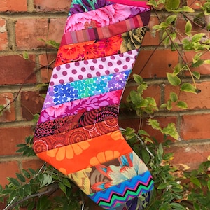 Kaffe Fassett quiltad julstrumpa