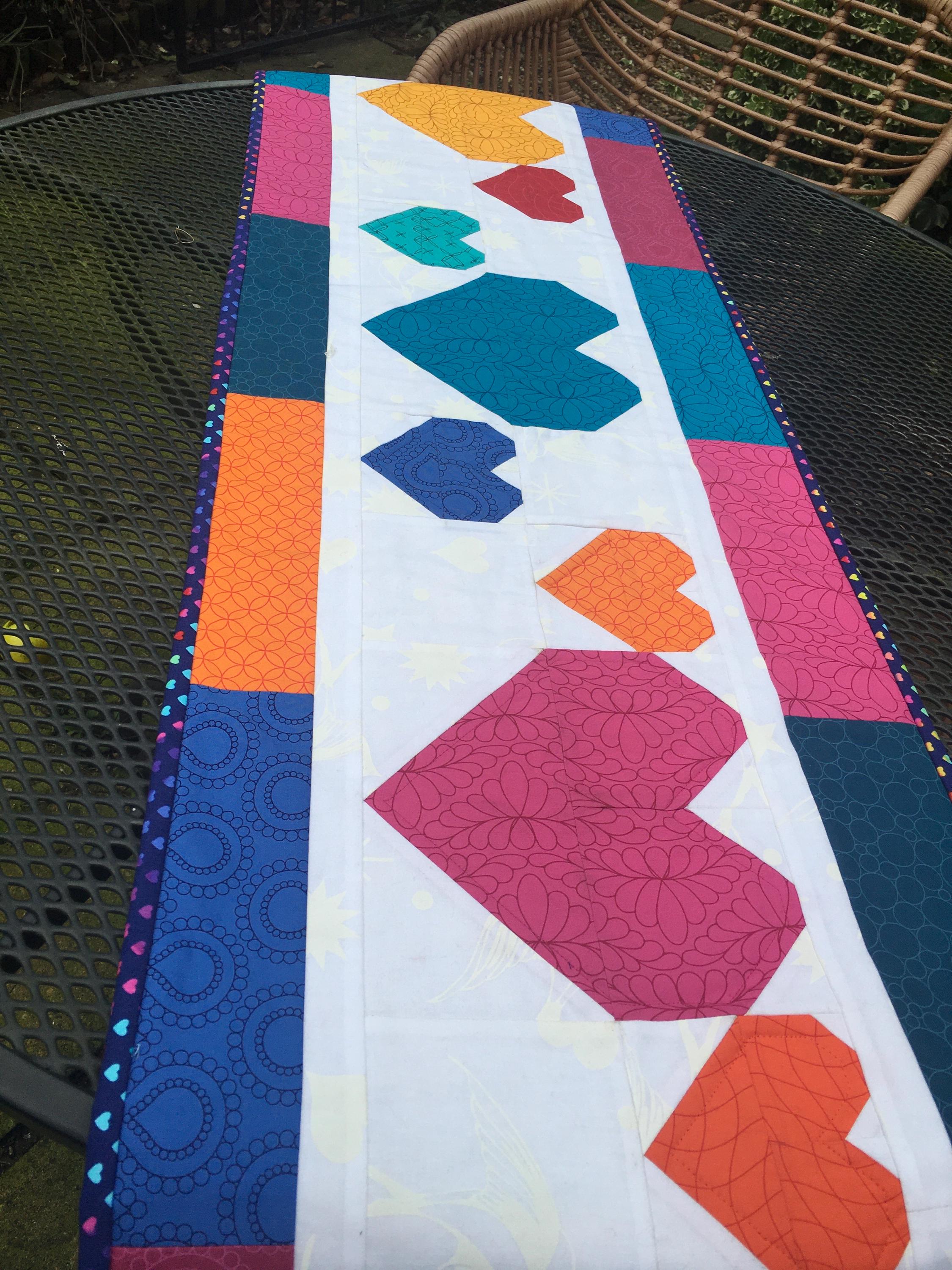 Heart Valentines Handmade Quilted Table Runner - Etsy