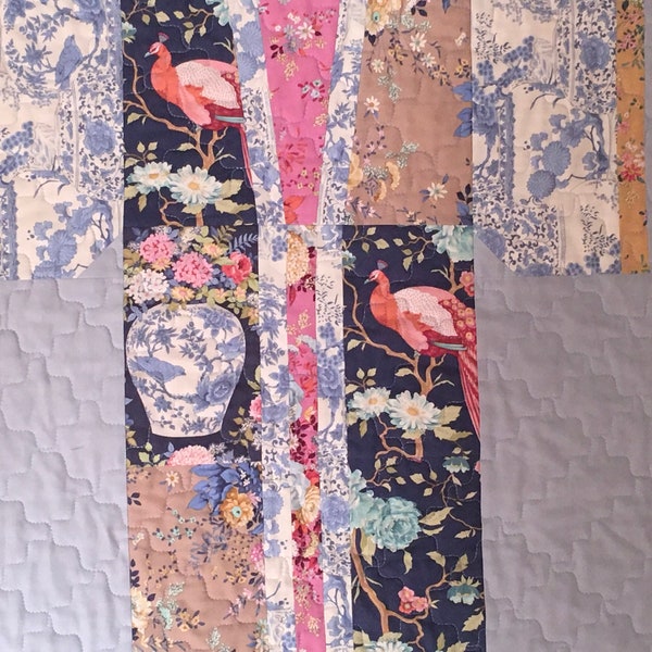 Quilted Tilda kimono wall hanging