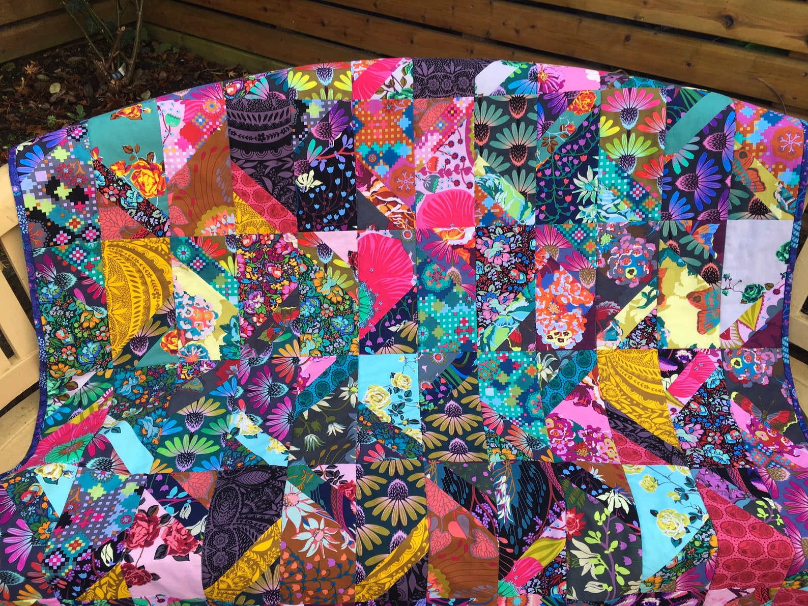 Anna Maria Horner Large Reversible Lap Quilt Throw Bed Topper - Etsy