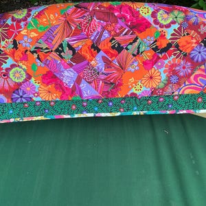 Kaffe Fassett friendship braid tablerunner/chair back