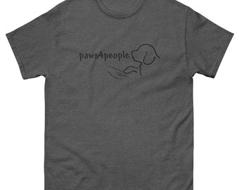 paws4people Short-Sleeve Men's T-Shirt, Black Logo