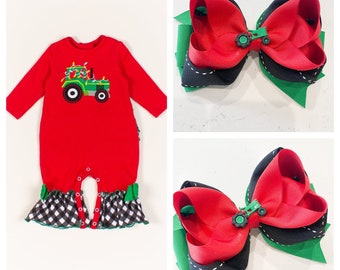 Made to match RicRac & Ruffles Holiday Homecoming hair bow, Holiday hairbow, M2M Ricrac hair bow, Christmas hair bow, Holiday hair bow