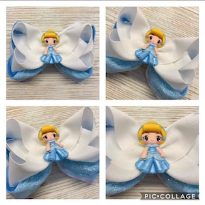 Cinderella hair bow, Cinderella hairbow, Cinderella hair clip, Princess hair bow, Princess hairbow, Princess hair clip, Disney hair bow
