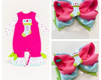 Made to match RicRac & Ruffles Confetti Christmas hair bow, Confetti hairbow, M2M Ricrac hair bow, Christmas hair bow, Holiday hair bow